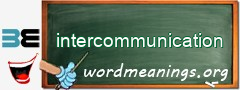 WordMeaning blackboard for intercommunication